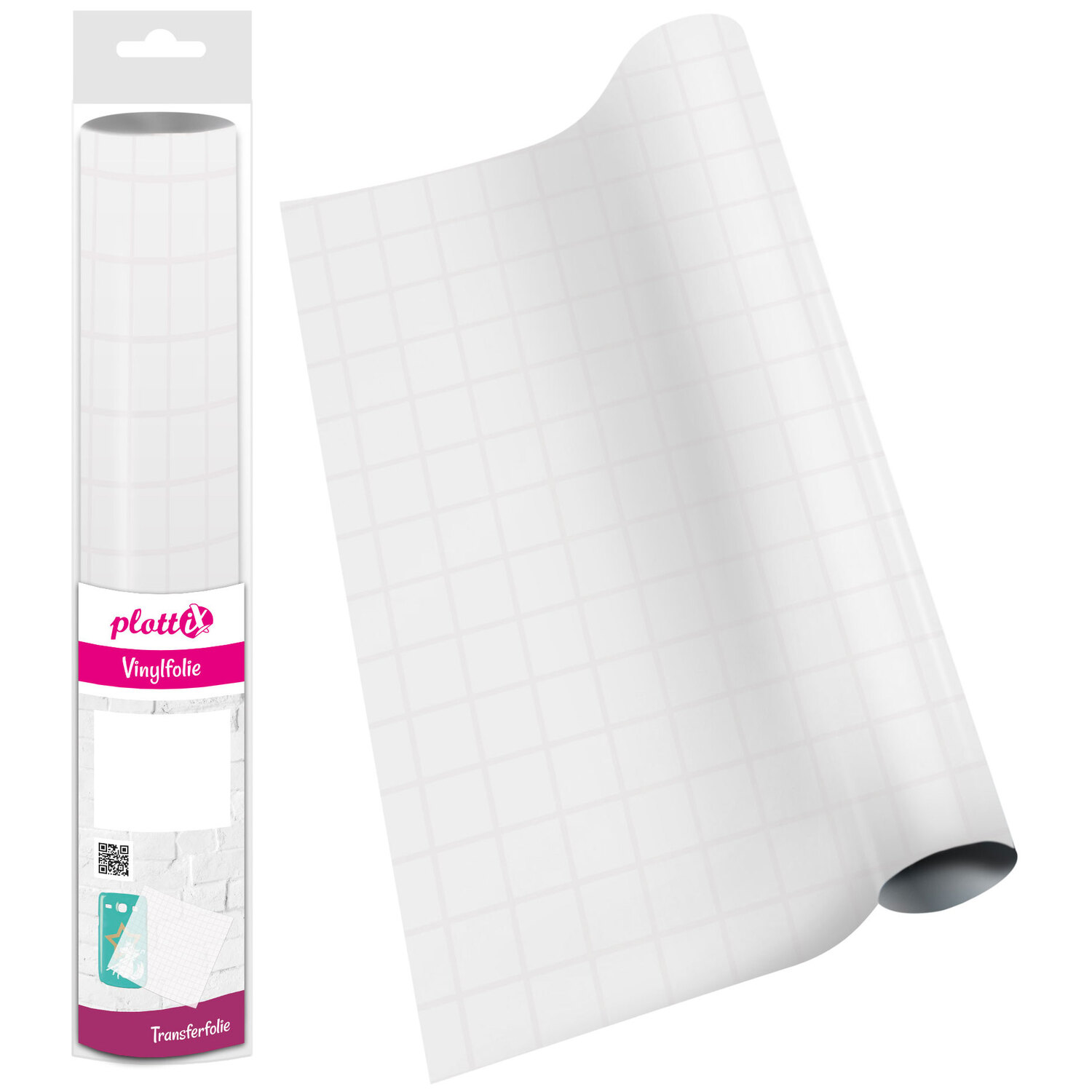 plottiX Film de transfert pour vinyle, transparent, 31,5 x 100 cm