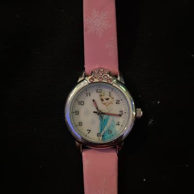 Disney Accessories | Disney Frozen - Elsa Watch | Color: Pink/Silver | Size: Up To 7 Inch Band