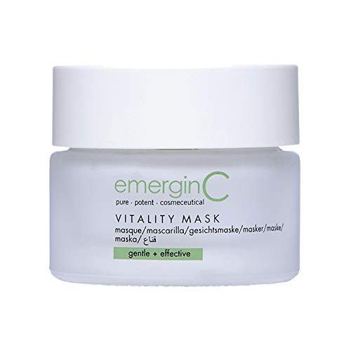 emerginC Vitality Mask - Hydrating Soothing Face Mask with Coq10 + Shea Butter for Sensitive + Dry Skin Types (1.6 oz, 50 ml)