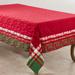 Plaid Christmas Tree Design Cotton Table Topper Tablecloth - Saro Lifestyle 2108.M6590B