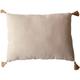 Coussin à pompons non déhoussable 50 x 70 cm pao-pao coloris naturel