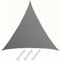 Voile d'ombrage uv 6x6x6 m hdpe Triangle Protection Solaire Toile de Balcon Gris - grau