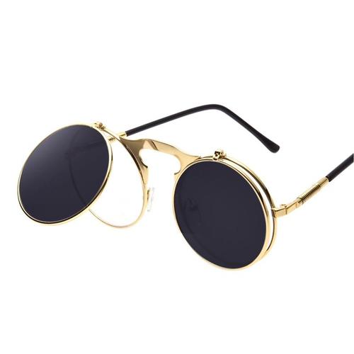 Iconic Eyewear – Steampunk-Sonnenbrille mit Flip-Funktion Sonnenbrillen Damen