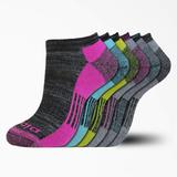 Dickies Women's Moisture Control Free Run No Show Socks, Size 6-9, 6-Pack - Black One (L10790)