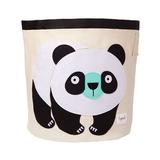 3 Sprouts Panda Canvas Storage Bin Fabric in Black/Brown | 17.5 H x 17 W x 17 D in | Wayfair UBNPND