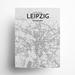 17 Stories Leipzig City Map Graphic Art Paper in Gray/White | 24 H x 18 W x 0.05 D in | Wayfair CA04D1A186124DFF9978858351A77386