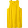 Men's Big & Tall Shrink-Less™ Lightweight Longer-Length Tank by KingSize in Cyber Yellow (Size 7XL) Shirt