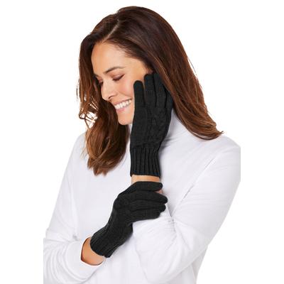 Women's Cable-Knit Gloves by Accessories For All i...