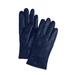 Women's Leather Gloves by Accessories For All in Navy (Size 8 1/2)