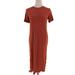 Jessica Simpson Dresses | Jessica Simpson Women's Small Dress A-Line Burnt Brick Red Short Sleeves Midi | Color: Red | Size: S