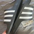 Adidas Shoes | Adidas Adilette Aqua Slides -Unisex- Men 5/Women 6 | Color: Black/White | Size: 6