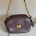 Coach Bags | Coach Purple Metallic Bag With Chain Detail | Color: Gold/Purple | Size: Os
