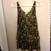 Free People Tops | Free People Sleeveless Top- Green And Yellow Patterned With Tiered Hem | Color: Green/Yellow | Size: Xs