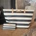 Kate Spade Bags | Kate Spade Striped Tote Bag With Bow And Wallet! | Color: Black/White | Size: Os