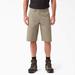Dickies Men's Flex Cooling Regular Fit Utility Shorts, 13" - Desert Sand Size 38 (SR602)