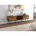 "TV Stand-71""Long/Brown Reclaimed Wood with 2 Closed Doors and 2 Shelves for Living Room - Safdie & Co 81154.Z.07"