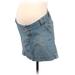 Old Navy - Maternity Denim Mini Skirt Mini: Blue Print Bottoms - Women's Size 1 Maternity