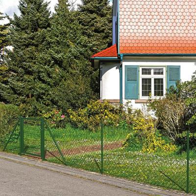 Maschendrahtzaun als Zaun-Komplettset, mit Einschlagbodenhülse , grün , Höhe 150 cm , Länge 25 m. inkl. GRATIS Kniekisse