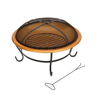 29" Copper Fire Pit with Stand and Screen by National Tree Company