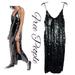 Free People Dresses | Free People Womens Sequin Black Dress Size Small Maxi | Color: Black | Size: S