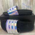 Adidas Shoes | Adidas Adilette Slides | Color: Black/Purple | Size: 13