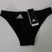 Adidas Swim | Adidas Sporty Bikini Bottoms Black Prime-Green Size S | Color: Black/White | Size: S