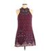 Mi ami Casual Dress: Burgundy Batik Dresses - Women's Size Small