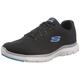 Skechers Herren Flex Advantage 4.0 Sneaker, Black Textile/Blue Trim, 45 EU
