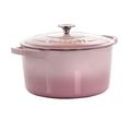 Crock-Pot Artisan 2 Piece 7 Quarts Enamled Cast Iron Dutch Oven In Blush Pink Enameled Cast Iron/Cast Iron in Gray/Pink | 5.5 H x 14.5 W in | Wayfair