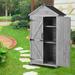 Kang Kai Waterproof 3 ft. W x 2 ft. D Solid Wood Lean-to Storage Shed in Brown | 69.3 H x 35.4 W x 20.9 D in | Wayfair WSSH16G