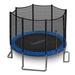 SereneLife Home Backyard Sports Trampoline - Large Outdoor Jumping Fun Trampoline For /Children, Safety Net Cage (8Ft.) in Black | Wayfair SLTRA8BL