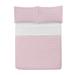 East Urban Home Microfiber Reversible Coverlet/Bedspread Set Microfiber in Pink/White/Yellow | Queen Bedspread + 2 Shams | Wayfair