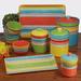 Certified International Mariachi 4 Piece Kitchen Canister Set Ceramic in Green/Red/Yellow | Wayfair 25630