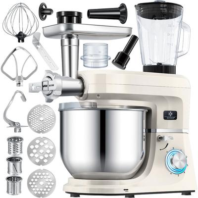 Kesser - 3 in 1 Universal Küchenmaschine k-km 3000 mit Fleischwolf Knetmaschine Multifuntionale