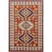 Geometric Traditional Kazak Oriental Area Rug Hand-knotted Wool Carpet - 5'4" x 7'11"