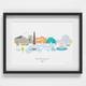 Southampton Skyline Cityscape Landmarks Art Print