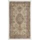 "Vintage \"Antique Washed\" Oushak Accent Rug, Hand-Knotted in Central Anatolia / Turkey. 3.9x6.7 Ft, BC1187."