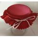 Jam jar lid tops wedding favour Burgundy SATIN x 50 fabric 3 sizes available ribbon bands labels.