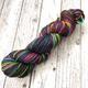 Self striping rainbow yarn, merino nylon sock yarn, Stormy rainbow, hand dyed yarn