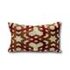 Cushion Covers, Velvet Ikat cushion cover, Red and Rust Trellis Velvet Ikat Cushion Pillow Cover, 30 x 50 cm, Decorative Pillow Cover