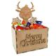 Christmas Treat Box Hamper Chocolate Gift Fillable Craft Kit DIY MDF Wooden box