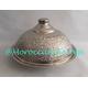 Food Dome with serving tray | Malaki | Moroccan Royal Alpaca Silver Cloche | Serving Tray with lid | Chic Dining EXTRA LARGE