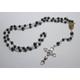 Hematite Rosary Beads, Five Decade Hematite Rosary Beads with Crucifix, Hematite Catholic Rosary Beads, Hematite Prayer Beads