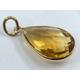 9 Carat Gold Pear Shape Natural Citrine (15x10mm, 7 ct Gemstone) Pendant