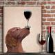 Red Setter canvas art print - Dog Au Vin Red setter canvas print dog canvas print dog wall art cute gift for friend wine lover large canvas