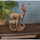 Bronze Deer And Fawn Ornament, Resin Figurine, Figure Sculpture Home Decor