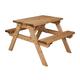 Wooden Classic Picnic Bench, Rustic Brown Traditional Garden Table