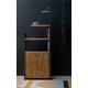 Konk ‖ 'De-constructed' Industrial Cupboard Bookcase ‖ Bespoke sizes available ‖ Modern Oak & Steel Bookcase, Asymmetric Cabinet Bookshelf