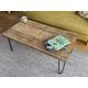 Handmade Rustic Industrial Reclaimed Wood Coffee Table Scaffold Board Coffee Table With Colourful Hairpin Legs Old Wood New Life