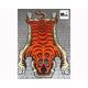 Tibetan Tiger Skin Rug - Carpet - Silk - 3 different Sizes - handmade Nepal - Dark Orange colour- Made to order